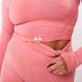 The 'Energy' Scrunch & Seamless Long Sleeve Top - Rose