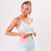 The 'Tie Dye Scrunch' Sports Bra - Cotton Candy