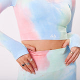 The 'Tie Dye Scrunch' Long Sleeve - Cotton Candy
