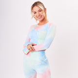 The 'Tie Dye Scrunch' Long Sleeve - Cotton Candy