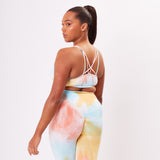 The 'Tie Dye Scrunch' Sports Bra - Sorbet