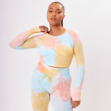 The 'Tie Dye Scrunch' Long Sleeve - Sorbet