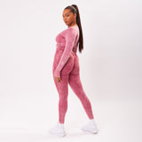 The 'Energy’ Seamless Scrunch Leggings - Washed Berry