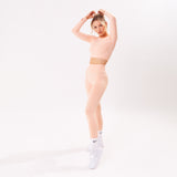 The 'Energy+' Scrunch & Seamless Long Sleeve Top - Peach
