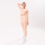 The 'Energy+' Scrunch & Seamless Long Sleeve Top - Peach