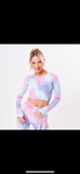 The 'Tie Dye Scrunch' Long Sleeve - Bubble Gum