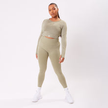  The 'Energy' Scrunch & Seamless Long Sleeve Top - Olive