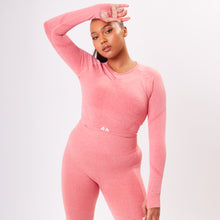  The 'Energy' Scrunch & Seamless Long Sleeve Top - Rose