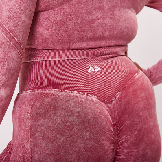 The 'Energy’ Seamless Scrunch Leggings - Washed Berry
